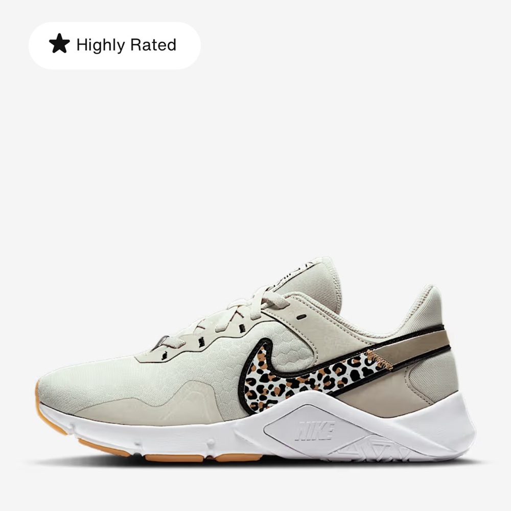 Nike Women's Cream and Black Sneakers